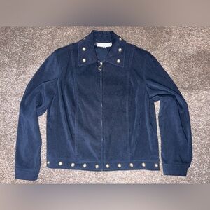 St. John Sport Navy Jacket with Gold Accents